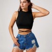 Kadın Siyah Çapraz Bağlamalı Crop Top Büstiyer – Modern Ve Şık Tasarım Kadın Siyah Çapraz Bağlamalı Crop Top Büstiyer – Modern Ve Şık Tasarım