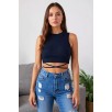 Kadın Lacivert Çapraz Bağlamalı Crop Top Büstiyer – Modern Ve Şık Tasarım Kadın Lacivert Çapraz Bağlamalı Crop Top Büstiyer – Modern Ve Şık Tasarım