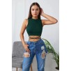 Kadın Yeşil Çapraz Bağlamalı Crop Top Büstiyer – Modern Ve Şık Tasarım Kadın Yeşil Çapraz Bağlamalı Crop Top Büstiyer – Modern Ve Şık Tasarım