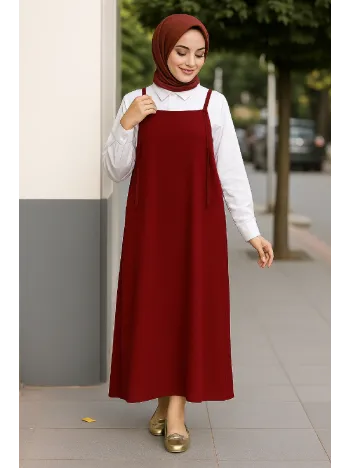 Kadın Bordo Basic Ayarlanabilir Askılı Jile Elbise – Şık, Rahat Ve 4 Mevsim Kullanıma Uygun Kadın Bordo Basic Ayarlanabilir Askılı Jile Elbise – Şık, Rahat Ve 4 Mevsim Kullanıma Uygun