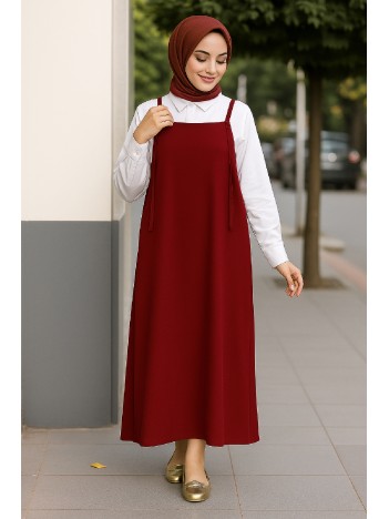 Kadın Bordo Basic Ayarlanabilir Askılı Jile Elbise – Şık, Rahat Ve 4 Mevsim Kullanıma Uygun Kadın Bordo Basic Ayarlanabilir Askılı Jile Elbise – Şık, Rahat Ve 4 Mevsim Kullanıma Uygun