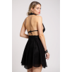 Kadın Siyah Çapraz Bağlı Kısa Tül Dantel Gecelik – Modern Ve Şık Tasarım Kadın Siyah Çapraz Bağlı Kısa Tül Dantel Gecelik – Modern Ve Şık Tasarım