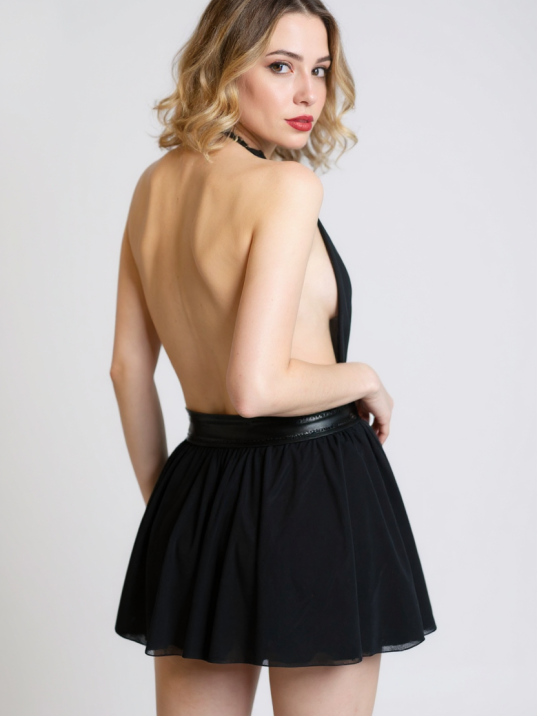 Kadın Siyah Sırtı Açık Beli Dantelli Gecelik Takım – Modern, Konforlu Ve Günlük Kombinlere Uygun