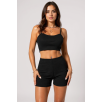 Kadın Siyah Şortlu Kaşkorse Gecelik Takım – Modern, Konforlu Ve Günlük Kombinlere Uygun