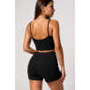 Kadın Siyah Şortlu Kaşkorse Gecelik Takım – Modern, Konforlu Ve Günlük Kombinlere Uygun
