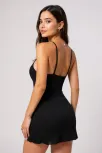 Kadın Siyah Kaşkorse Ince Askılı Şık Gecelik – Modern Ve Şık Tasarım