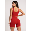 Kadın Kırmızı Kalın Askılı Yüksek Bel Şortlu Gecelik Takımı – Modern, Konforlu ve Günlük Kombinlere Uygun