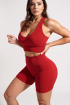 Kadın Kırmızı Yüksek Bel Çapraz Sırt Detaylı Şortlu Gecelik Takım – Modern, Konforlu Ve Günlük Kombinlere Uygun Kadın Kırmızı Yüksek Bel Çapraz Sırt Detaylı Şortlu Gecelik Takım – Modern, Konforlu Ve Günlük Kombinlere Uygun
