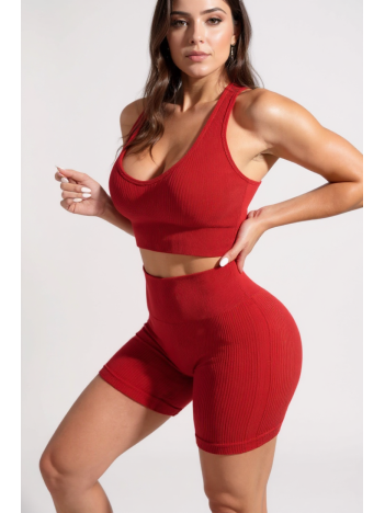 Kadın Kırmızı Yüksek Bel Çapraz Sırt Detaylı Şortlu Gecelik Takım – Modern, Konforlu Ve Günlük Kombinlere Uygun Kadın Kırmızı Yüksek Bel Çapraz Sırt Detaylı Şortlu Gecelik Takım – Modern, Konforlu Ve Günlük Kombinlere Uygun