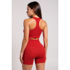 Kadın Kırmızı Yüksek Bel Çapraz Sırt Detaylı Şortlu Gecelik Takım – Modern, Konforlu ve Günlük Kombinlere Uygun