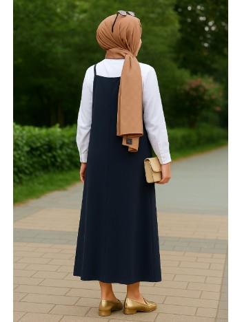 Kadın Lacivert Basic Ayarlanabilir Askılı Jile Elbise Kadın Lacivert Basic Ayarlanabilir Askılı Jile Elbise