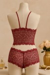 Kadın Bordo Dantel Bralet Şort Takımı – Asil Ve Sofistike İç Giyim Kadın Bordo Dantel Bralet Şort Takımı – Asil Ve Sofistike İç Giyim