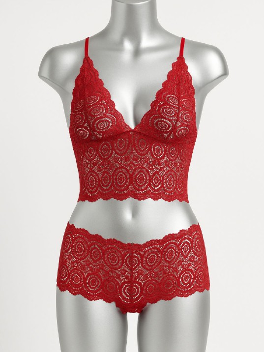 Kadın Kırmızı Dantel Bralet Şort Takımı – Tutkulu Ve Çekici İç Giyim Kadın Kırmızı Dantel Bralet Şort Takımı – Tutkulu Ve Çekici İç Giyim