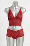 Kadın Kırmızı Dantel Bralet Şort Takımı – Tutkulu Ve Çekici İç Giyim