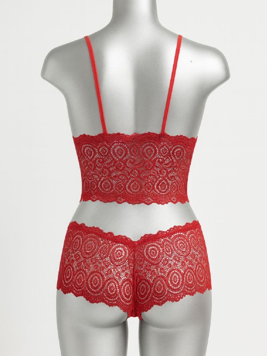 Kadın Kırmızı Dantel Bralet Şort Takımı – Tutkulu Ve Çekici İç Giyim Kadın Kırmızı Dantel Bralet Şort Takımı – Tutkulu Ve Çekici İç Giyim