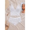 Kadın Beyaz Dantel Bralet Şort Takımı – Romantik Ve Zarif İç Giyim Kadın Beyaz Dantel Bralet Şort Takımı – Romantik Ve Zarif İç Giyim