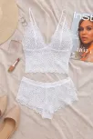 Kadın Beyaz Dantel Bralet Şort Takımı – Romantik Ve Zarif İç Giyim Kadın Beyaz Dantel Bralet Şort Takımı – Romantik Ve Zarif İç Giyim