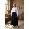 Kadın Siyah Double Kumaş Beli Lastikli Cepli Etek Kadın Siyah Double Kumaş Beli Lastikli Cepli Etek