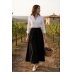 Kadın Siyah Double Kumaş Beli Lastikli Cepli Etek Kadın Siyah Double Kumaş Beli Lastikli Cepli Etek