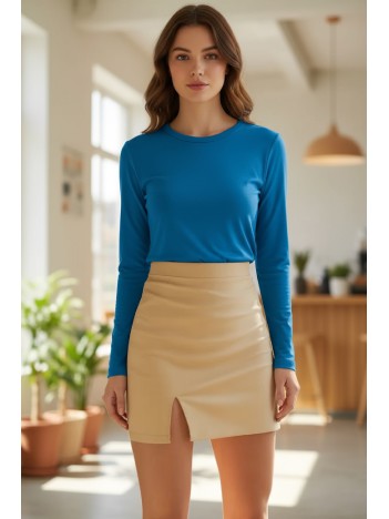 Kadın Mavi Parmak Detaylı Esnek Uzun Kollu Body Kadın Mavi Parmak Detaylı Esnek Uzun Kollu Body