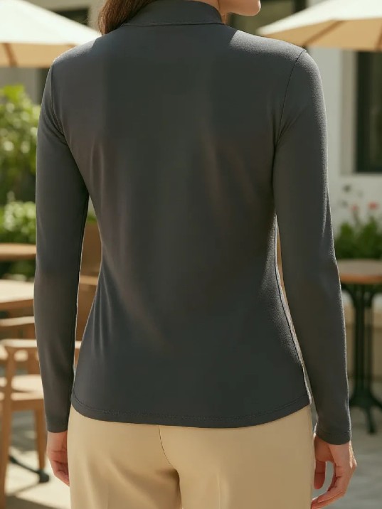 Kadın Antrasit Gri Parmak Detaylı Esnek Uzun Kollu Body Kadın Antrasit Gri Parmak Detaylı Esnek Uzun Kollu Body