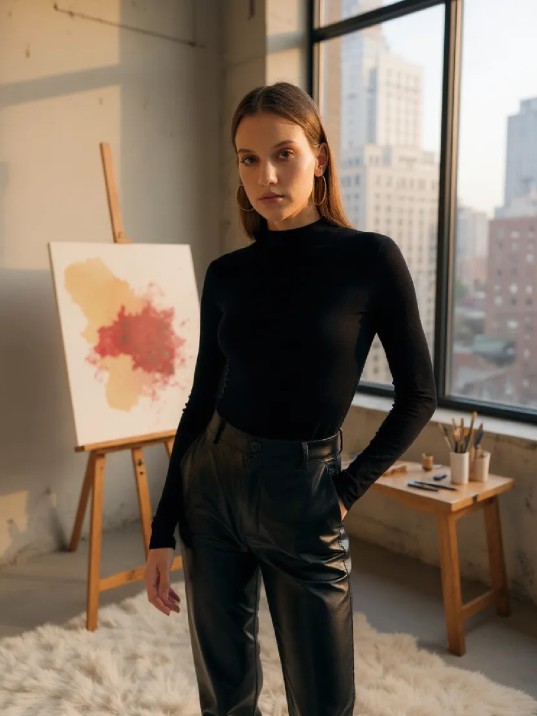 Kadın Siyah Parmak Detaylı Esnek Uzun Kollu Body Kadın Siyah Parmak Detaylı Esnek Uzun Kollu Body