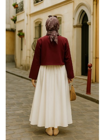 Kadın Bordo Kısa Kimono Ceket – Zarif Ve Şık Kombin Parçası Kadın Bordo Kısa Kimono Ceket – Zarif Ve Şık Kombin Parçası