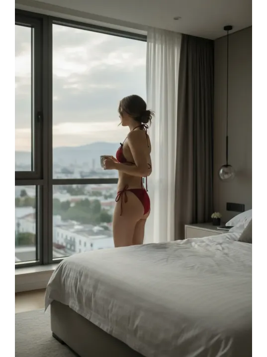 Kadın Bordo Fiyonklu İç Çamaşırı Ve Uzun Kollu V Yaka Pijama Takımı 4'lü Set