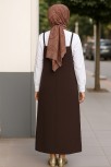 Kadın Acı Kahverengi Basic Ayarlanabilir Askılı Jile Elbise Kadın Acı Kahverengi Basic Ayarlanabilir Askılı Jile Elbise