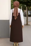 Kadın Acı Kahverengi Basic Ayarlanabilir Askılı Jile Elbise Kadın Acı Kahverengi Basic Ayarlanabilir Askılı Jile Elbise