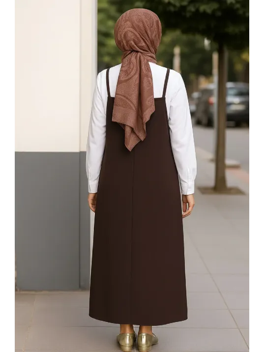 Kadın Acı Kahverengi Basic Ayarlanabilir Askılı Jile Elbise Kadın Acı Kahverengi Basic Ayarlanabilir Askılı Jile Elbise