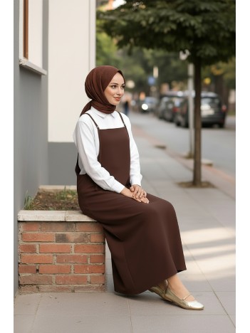 Kadın Acı Kahverengi Basic Ayarlanabilir Askılı Jile Elbise Kadın Acı Kahverengi Basic Ayarlanabilir Askılı Jile Elbise