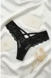 Kadın Siyah Dantel Tanga Külot – Modern Ve Şık Tasarım