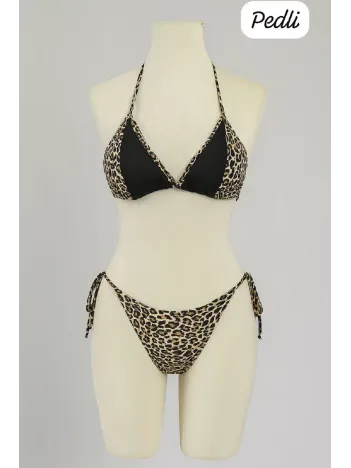 Kadın Siyah Ve Leopar Detaylı Yandan Bağlamalı Bikini Takımı – Modern, Konforlu Ve Günlük Kombinlere Uygun Kadın Siyah Ve Leopar Detaylı Yandan Bağlamalı Bikini Takımı – Modern, Konforlu Ve Günlük Kombinlere Uygun