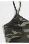 Kadın Kamuflaj Desenli Askılı Crop Top Ve Şortlu Gecelik Takım – Modern, Konforlu Ve Günlük Kombinlere Uygun