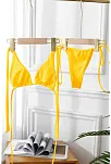Kadın Sarı Yandan Bağlamalı Tangalı Üçgen Bikini Mayo Takımı – Modern, Konforlu Ve Günlük Kombinlere Uygun