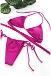 Kadın Fuşya Yandan Bağlamalı Tangalı Üçgen Bikini Mayo Takımı – Modern, Konforlu Ve Günlük Kombinlere Uygun