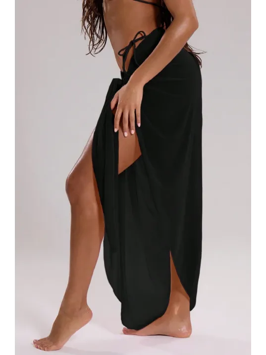 Kadın Siyah Bodrum Stili Bağlama Detaylı 150x75 Pareo – Modern Ve Şık Tasarım Kadın Siyah Bodrum Stili Bağlama Detaylı 150x75 Pareo – Modern Ve Şık Tasarım