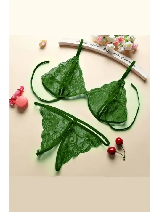 Kadın Yeşil Dantelli Sütyen Külot Takımı – Modern, Konforlu Ve Günlük Kombinlere Uygun Kadın Yeşil Dantelli Sütyen Külot Takımı – Modern, Konforlu Ve Günlük Kombinlere Uygun