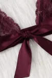 Kadın Bordo Dantelli & Kurdelalı Sütyen Külot Takımı – Modern, Konforlu Ve Günlük Kombinlere Uygun