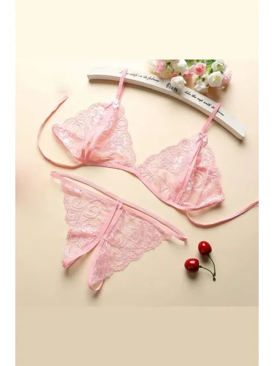 Kadın Dantelli Sütyen Külot Takımı 5'li Set