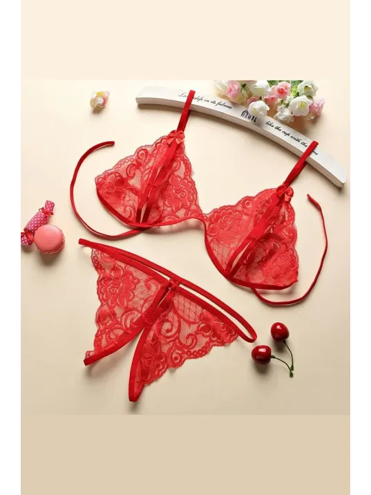 Kadın Kırmızı Dantelli Sütyen Külot Takımı – Modern, Konforlu Ve Günlük Kombinlere Uygun Kadın Kırmızı Dantelli Sütyen Külot Takımı – Modern, Konforlu Ve Günlük Kombinlere Uygun