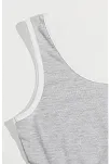 Kadın Gri Askılı Crop Top Ve Şortlu Gecelik Takım