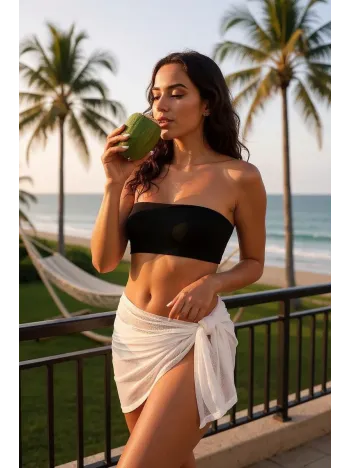 Kadın Beyaz Transparan Belden Bağlamalı Pareo – Modern Ve Şık Tasarım Kadın Beyaz Transparan Belden Bağlamalı Pareo – Modern Ve Şık Tasarım