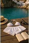 Kadın Beyaz Şortlu Belden Ve Boyundan Bağlamalı Bikini Takımı – Modern, Konforlu Ve Günlük Kombinlere Uygun Kadın Beyaz Şortlu Belden Ve Boyundan Bağlamalı Bikini Takımı – Modern, Konforlu Ve Günlük Kombinlere Uygun