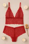 Kadın Kırmızı Dantel Bralet Şort Takımı – Tutkulu Ve Çekici İç Giyim Kadın Kırmızı Dantel Bralet Şort Takımı – Tutkulu Ve Çekici İç Giyim