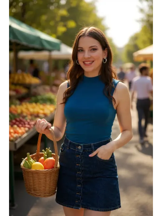 Kadın Mavi Kolsuz Balıkçı Yaka Basic Bluz Kadın Mavi Kolsuz Balıkçı Yaka Basic Bluz