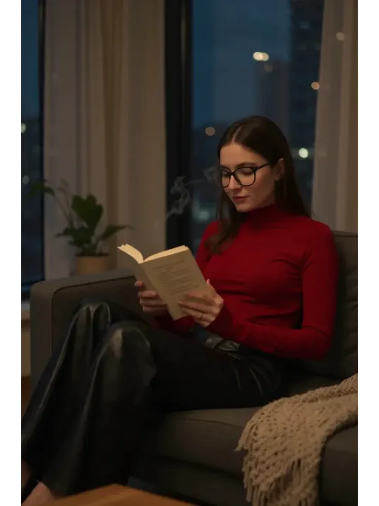 Kadın Bordo Parmak Detaylı Esnek Uzun Kollu Body