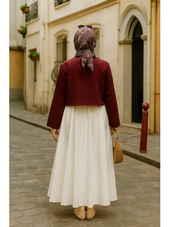 Kadın Bordo Kısa Kimono Ceket – Zarif Ve Şık Kombin Parçası Kadın Bordo Kısa Kimono Ceket – Zarif Ve Şık Kombin Parçası