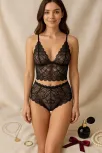 Kadın Siyah Dantel Bralet Şort Takımı – Şık, Zarif Ve Feminen İç Giyim